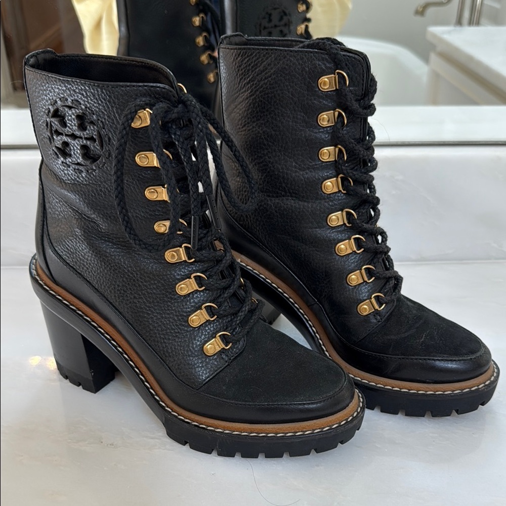 Tory Burch Black Leather Women's Boots